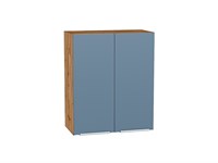 Шкаф верхний с 2-мя дверцами Фьюжн Дуб Вотан, Silky Blue, 720, 600 В*Ш*Г 716*600*320, фасад МДФ  Silky Blue, корпус  Дуб Вотан ms2510VVT_60825