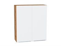 Шкаф верхний с 2-мя дверцами Фьюжн Дуб Вотан, Silky White, 920, 800 В*Ш*Г 920*800*320, фасад МДФ  Silky White, корпус  Дуб Вотан ms2510VVT_60812