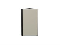 Шкаф верхний торцевой Фьюжн Graphite, Silky Grey, 720 В*Ш*Г 716*300*306, фасад МДФ  Silky Grey, корпус  Graphite ms2510VVT_52070