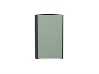 Шкаф верхний торцевой Фьюжн Graphite, Silky Mint, 720 В*Ш*Г 716*300*306, фасад МДФ  Silky Mint, корпус  Graphite ms2510VVT_52072