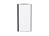 Шкаф верхний торцевой Фьюжн Graphite, Silky White, 920 В*Ш*Г 920*300*306, фасад МДФ  Silky White, корпус  Graphite ms2510VVT_52075