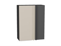 Шкаф верхний прямой угловой Фьюжн Graphite, Cream Silk, 920 В*Ш*Г 920*700*345, фасад МДФ  Cream Silk, корпус  Graphite ms2510VVT_71890