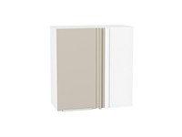 Шкаф верхний прямой угловой Фьюжн Белый, Cream Silk, 720 В*Ш*Г 716*700*345, фасад МДФ  Cream Silk, корпус  Белый ms2510VVT_71885