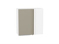 Шкаф верхний прямой угловой Фьюжн Белый, Silky Grey, 720 В*Ш*Г 716*700*345, фасад МДФ  Silky Grey, корпус  Белый ms2510VVT_60140