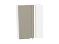 Шкаф верхний прямой угловой Фьюжн Белый, Silky Grey, 920 В*Ш*Г 920*700*345, фасад МДФ  Silky Grey, корпус  Белый ms2510VVT_60141