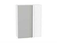 Шкаф верхний прямой угловой Фьюжн Белый, Silky Light Grey, 920 В*Ш*Г 920*700*345, фасад МДФ  Silky Light Grey, корпус  Белый ms2510VVT_66569