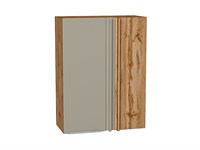 Шкаф верхний прямой угловой Фьюжн Дуб Вотан, Silky Grey, 920 В*Ш*Г 920*700*345, фасад МДФ  Silky Grey, корпус  Дуб Вотан ms2510VVT_60685
