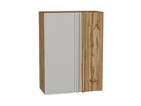 Шкаф верхний прямой угловой Фьюжн Дуб Вотан, Silky Light Grey, 920 В*Ш*Г 920*700*345, фасад МДФ  Silky Light Grey, корпус  Дуб Вотан ms2510VVT_66571