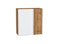Шкаф верхний прямой угловой Фьюжн Дуб Вотан, Silky White, 720 В*Ш*Г 716*700*345, фасад МДФ  Silky White, корпус  Дуб Вотан ms2510VVT_60679