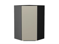 Шкаф верхний угловой Фьюжн Graphite, Silky Grey, 920 В*Ш*Г 920*600*600, фасад МДФ  Silky Grey, корпус  Graphite ms2510VVT_52096