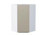 Шкаф верхний угловой Фьюжн Белый, Silky Grey, 920 В*Ш*Г 920*600*600, фасад МДФ  Silky Grey, корпус  Белый ms2510VVT_52095