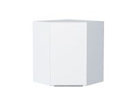 Шкаф верхний угловой Фьюжн Белый, Silky White, 720 В*Ш*Г 716*600*600, фасад МДФ  Silky White, корпус  Белый ms2510VVT_52085