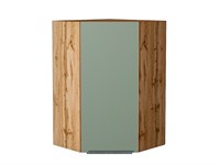 Шкаф верхний угловой Фьюжн Дуб Вотан, Silky Mint, 920 В*Ш*Г 920*600*600, фасад МДФ  Silky Mint, корпус  Дуб Вотан ms2510VVT_60908