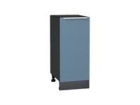 Шкаф нижний с 1-ой дверцей Фьюжн Graphite, Silky Blue, 350 В*Ш*Г 816*350*480, фасад МДФ  Silky Blue, корпус  Graphite ms2510VVT_65140