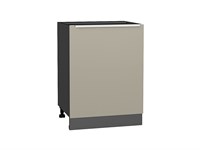 Шкаф нижний с 1-ой дверцей Фьюжн Graphite, Silky Grey, 600 В*Ш*Г 816*600*480, фасад МДФ  Silky Grey, корпус  Graphite ms2510VVT_52173