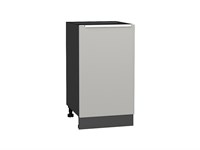 Шкаф нижний с 1-ой дверцей Фьюжн Graphite, Silky Light Grey, 450 В*Ш*Г 816*450*480, фасад МДФ  Silky Light Grey, корпус  Graphite ms2510VVT_66673