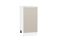 Шкаф нижний с 1-ой дверцей Фьюжн Белый, Cream Silk, 400 В*Ш*Г 816*400*480, фасад МДФ  Cream Silk, корпус  Белый ms2510VVT_71981