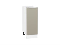 Шкаф нижний с 1-ой дверцей Фьюжн Белый, Silky Grey, 300 В*Ш*Г 816*300*480, фасад МДФ  Silky Grey, корпус  Белый ms2510VVT_52152