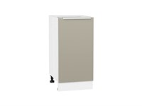 Шкаф нижний с 1-ой дверцей Фьюжн Белый, Silky Grey, 400 В*Ш*Г 816*400*480, фасад МДФ  Silky Grey, корпус  Белый ms2510VVT_52166
