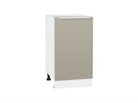 Шкаф нижний с 1-ой дверцей Фьюжн Белый, Silky Grey, 450 В*Ш*Г 816*450*480, фасад МДФ  Silky Grey, корпус  Белый ms2510VVT_52167