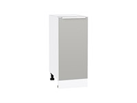Шкаф нижний с 1-ой дверцей Фьюжн Белый, Silky Light Grey, 350 В*Ш*Г 816*350*480, фасад МДФ  Silky Light Grey, корпус  Белый ms2510VVT_66656