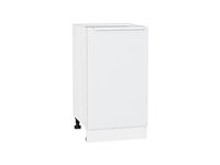 Шкаф нижний с 1-ой дверцей Фьюжн Белый, Silky White, 450 В*Ш*Г 816*450*480, фасад МДФ  Silky White, корпус  Белый ms2510VVT_52159