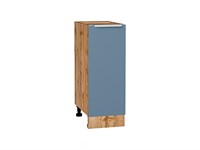 Шкаф нижний с 1-ой дверцей Фьюжн Дуб Вотан, Silky Blue, 300 В*Ш*Г 816*300*480, фасад МДФ  Silky Blue, корпус  Дуб Вотан ms2510VVT_60962