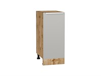 Шкаф нижний с 1-ой дверцей Фьюжн Дуб Вотан, Silky Light Grey, 350 В*Ш*Г 816*350*480, фасад МДФ  Silky Light Grey, корпус  Дуб Вотан ms2510VVT_66663