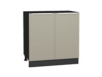Шкаф нижний с 2-мя дверцами Фьюжн Graphite, Silky Grey, 800 В*Ш*Г 816*800*480, фасад МДФ  Silky Grey, корпус  Graphite ms2510VVT_52217