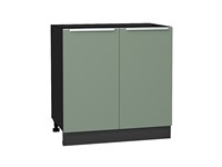 Шкаф нижний с 2-мя дверцами Фьюжн Graphite, Silky Mint, 800 В*Ш*Г 816*800*480, фасад МДФ  Silky Mint, корпус  Graphite ms2510VVT_52219