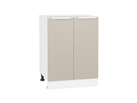Шкаф нижний с 2-мя дверцами Фьюжн Белый, Cream Silk, 600 В*Ш*Г 816*600*480, фасад МДФ  Cream Silk, корпус  Белый ms2510VVT_71985