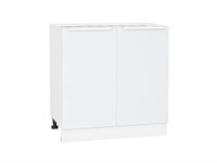 Шкаф нижний с 2-мя дверцами Фьюжн Белый, Silky White, 800 В*Ш*Г 816*800*480, фасад МДФ  Silky White, корпус  Белый ms2510VVT_52214