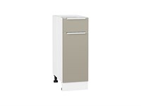 Шкаф нижний с 1-ой дверцей и ящиком Фьюжн Белый, Silky Grey, 300 В*Ш*Г 816*300*480, фасад МДФ  Silky Grey, корпус  Белый ms2510VVT_52127