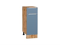 Шкаф нижний с 1-ой дверцей и ящиком Фьюжн Дуб Вотан, Silky Blue, 300 В*Ш*Г 816*300*480, фасад МДФ  Silky Blue, корпус  Дуб Вотан ms2510VVT_60941
