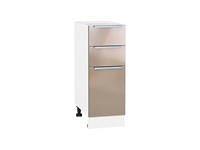 Шкаф нижний с 3-мя ящиками Фьюжн Белый, Gallant, 300 В*Ш*Г 816*300*480, фасад МДФ  Gallant, корпус  Белый ms2510VVT_36877