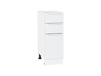 Шкаф нижний с 3-мя ящиками Фьюжн Белый, Silky White, 300 В*Ш*Г 816*300*480, фасад МДФ  Silky White, корпус  Белый ms2510VVT_52222