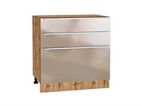 Шкаф нижний с 3-мя ящиками Фьюжн Дуб Вотан, Gallant, 800 В*Ш*Г 816*800*480, фасад МДФ  Gallant, корпус  Дуб Вотан ms2510VVT_61051