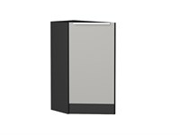 Шкаф нижний торцевой Фьюжн Graphite, Silky Light Grey В*Ш*Г 816*296*554, фасад МДФ  Silky Light Grey, корпус  Graphite ms2510VVT_66706