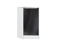 Шкаф нижний торцевой Фьюжн Белый, Anthracite В*Ш*Г 816*296*554, фасад МДФ  Anthracite, корпус  Белый ms2510VVT_36951