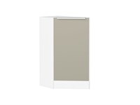 Шкаф нижний торцевой Фьюжн Белый, Silky Grey В*Ш*Г 816*296*554, фасад МДФ  Silky Grey, корпус  Белый ms2510VVT_52265