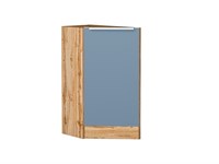 Шкаф нижний торцевой Фьюжн Дуб Вотан, Silky Blue В*Ш*Г 816*296*554, фасад МДФ  Silky Blue, корпус  Дуб Вотан ms2510VVT_61060