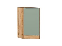 Шкаф нижний торцевой Фьюжн Дуб Вотан, Silky Mint В*Ш*Г 816*296*554, фасад МДФ  Silky Mint, корпус  Дуб Вотан ms2510VVT_61059
