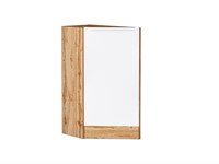 Шкаф нижний торцевой Фьюжн Дуб Вотан, Silky White В*Ш*Г 816*296*554, фасад МДФ  Silky White, корпус  Дуб Вотан ms2510VVT_61056