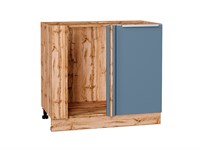 Шкаф нижний угловой Фьюжн Дуб Вотан, Silky Blue В*Ш*Г 816*890*480, фасад МДФ  Silky Blue, корпус  Дуб Вотан ms2510VVT_60726