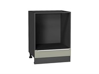 Шкаф нижний под духовку Фьюжн Graphite, Silky Grey, 600 В*Ш*Г 816*600*476, фасад МДФ  Silky Grey, корпус  Graphite ms2510VVT_52120