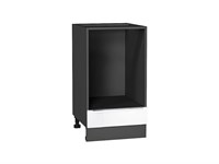 Шкаф нижний под духовку Фьюжн Graphite, Silky White, 450 В*Ш*Г 816*450*476, фасад МДФ  Silky White, корпус  Graphite ms2510VVT_67072