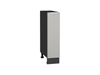 Шкаф нижний бутылочница Фьюжн Graphite, Silky Light Grey, 200 В*Ш*Г 816*200*480, фасад МДФ  Silky Light Grey, корпус  Graphite ms2510VVT_66643