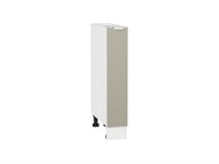 Шкаф нижний бутылочница Фьюжн Белый, Silky Grey, 150 В*Ш*Г 816*150*480, фасад МДФ  Silky Grey, корпус  Белый ms2510VVT_52103
