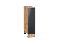 Шкаф нижний бутылочница Фьюжн Дуб Вотан, Anthracite, 200 В*Ш*Г 816*200*480, фасад МДФ  Anthracite, корпус  Дуб Вотан ms2510VVT_60929