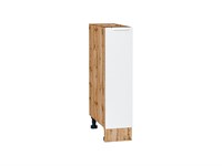 Шкаф нижний бутылочница Фьюжн Дуб Вотан, Silky White, 200 В*Ш*Г 816*200*480, фасад МДФ  Silky White, корпус  Дуб Вотан ms2510VVT_60917